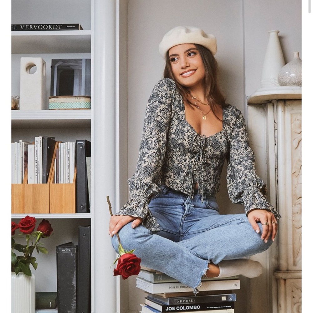 Backyard roses isabella leopard top